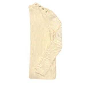 Talbots ribbed gold button sweater